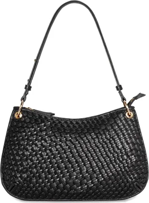 Woven Bag for Women, Small Hobo Purse, Fashion Shoulder Tote, PU Leather Handmade