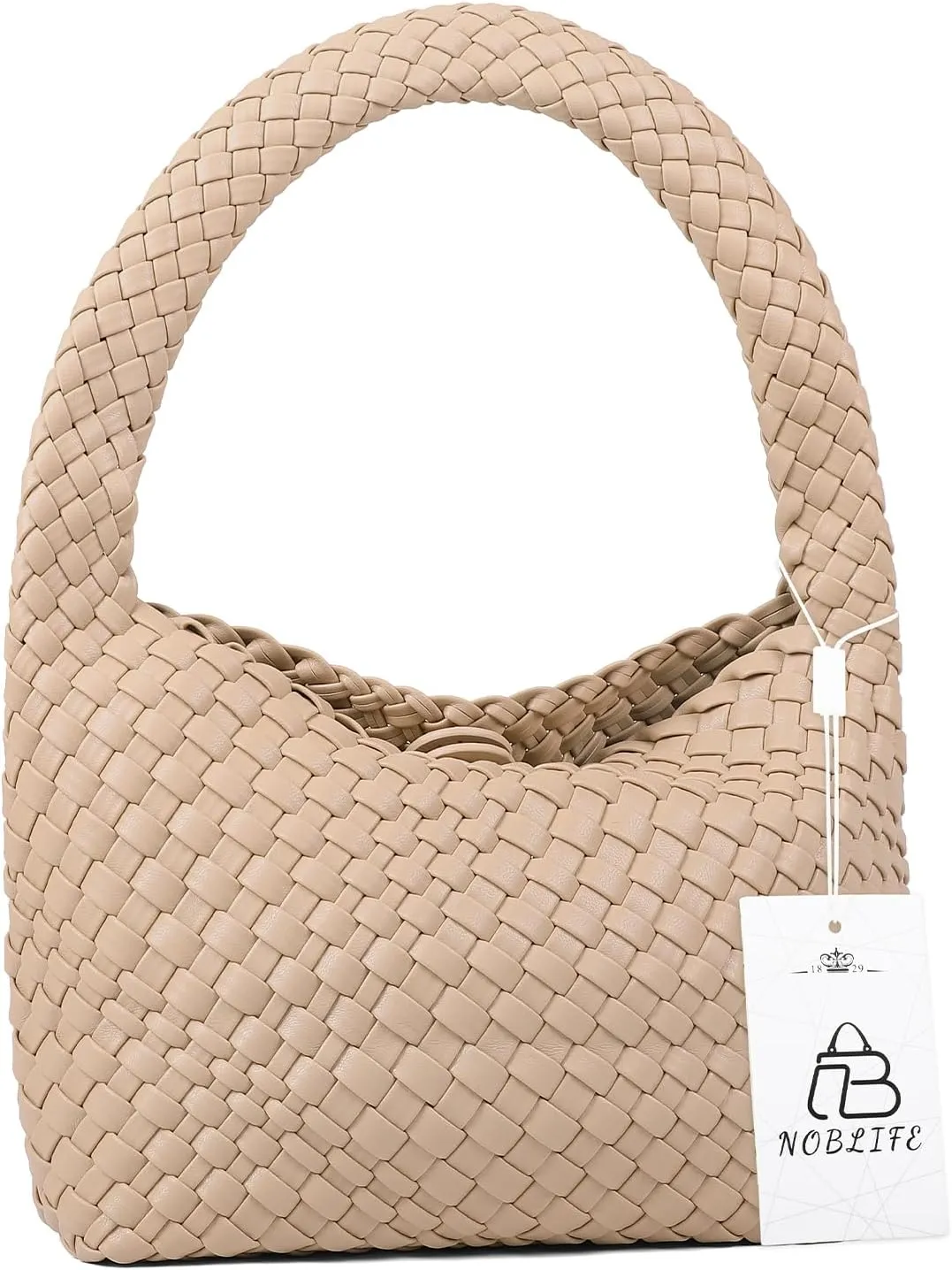 Woven Bag for Women, Small Vegan Leather Summer Beach Purse, and Travel Handbags Ladies' Retro Chic Shoulder Bags