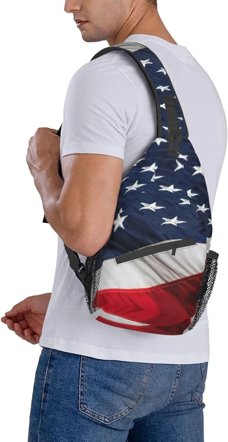 WURTON Beach Clear Sea Sand Print Crossbody Sling Backpack Sling Bag Travel Hiking Chest Bag Daypack