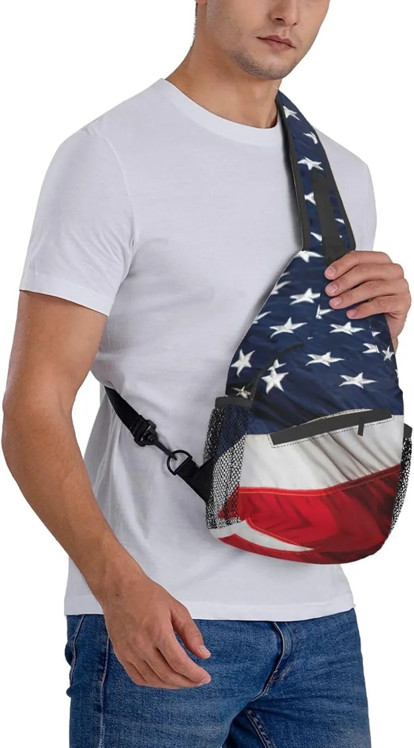 WURTON Beach Clear Sea Sand Print Crossbody Sling Backpack Sling Bag Travel Hiking Chest Bag Daypack