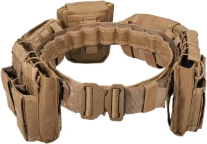 YAKEDA Tactical Battle Belts for Men- Quick Release Trigger Airsoft Belt Heavy Duty Belts with Pouches 7 PCS