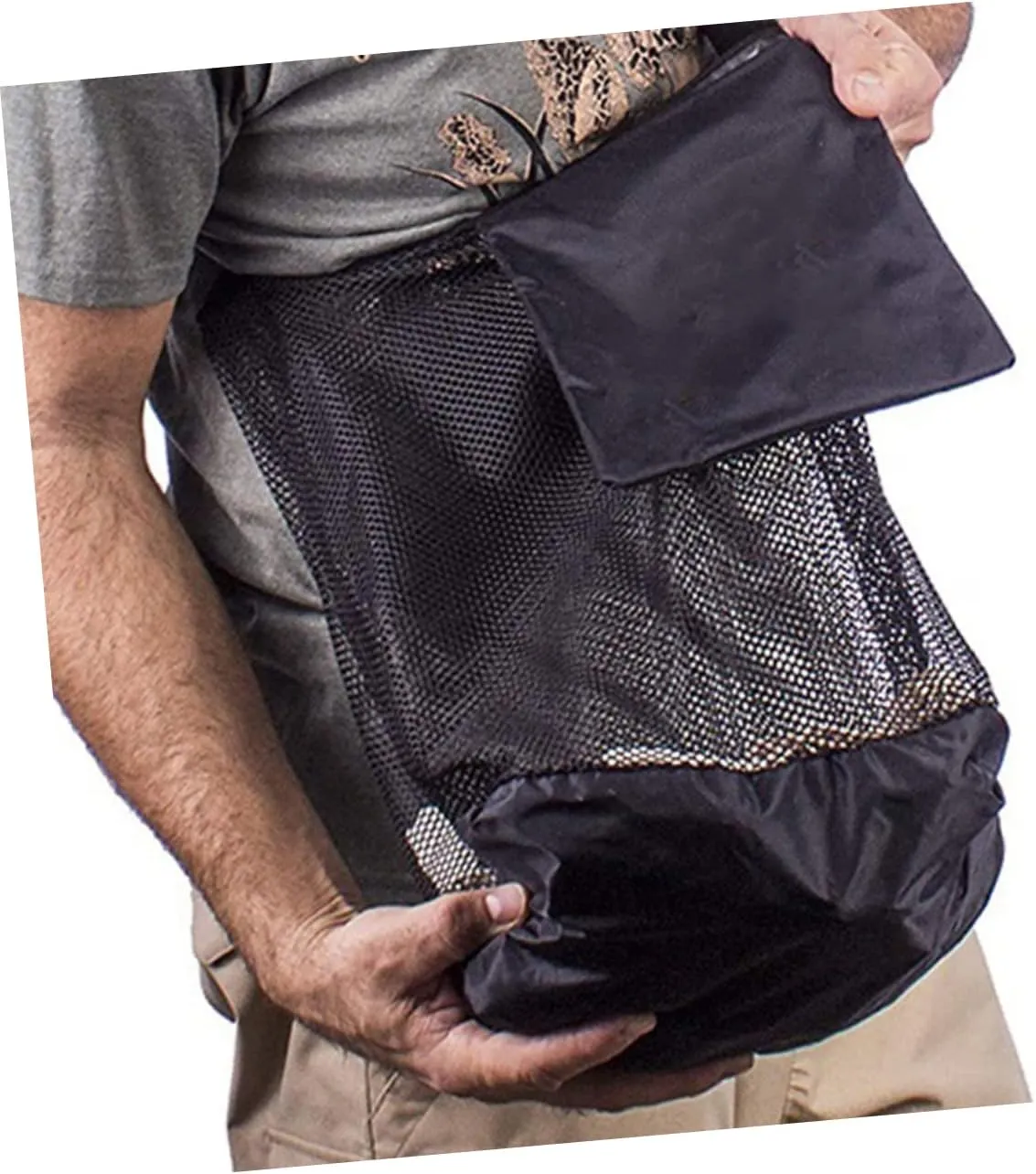 Yardwe 3pcs Large Capacity Mesh Bag for Fruit Picking Garden Orchard Use Crossbody Shoulder Bag Portable Reusable Outdoor Supply