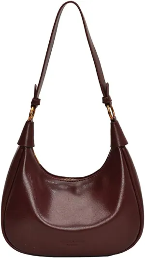 YFGBCX Small Shoulder Bag Crossbody Red Crescent Retro Solid Color Half Moon Fall Purse
