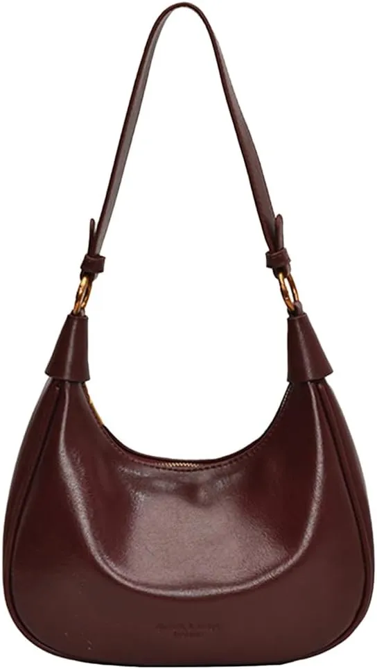 YFGBCX Small Shoulder Bag Crossbody Red Crescent Retro Solid Color Half Moon Fall Purse