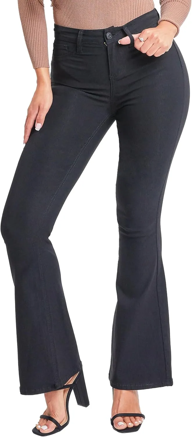 YMI Women's Hyperstretch Forever Color Flare Pants