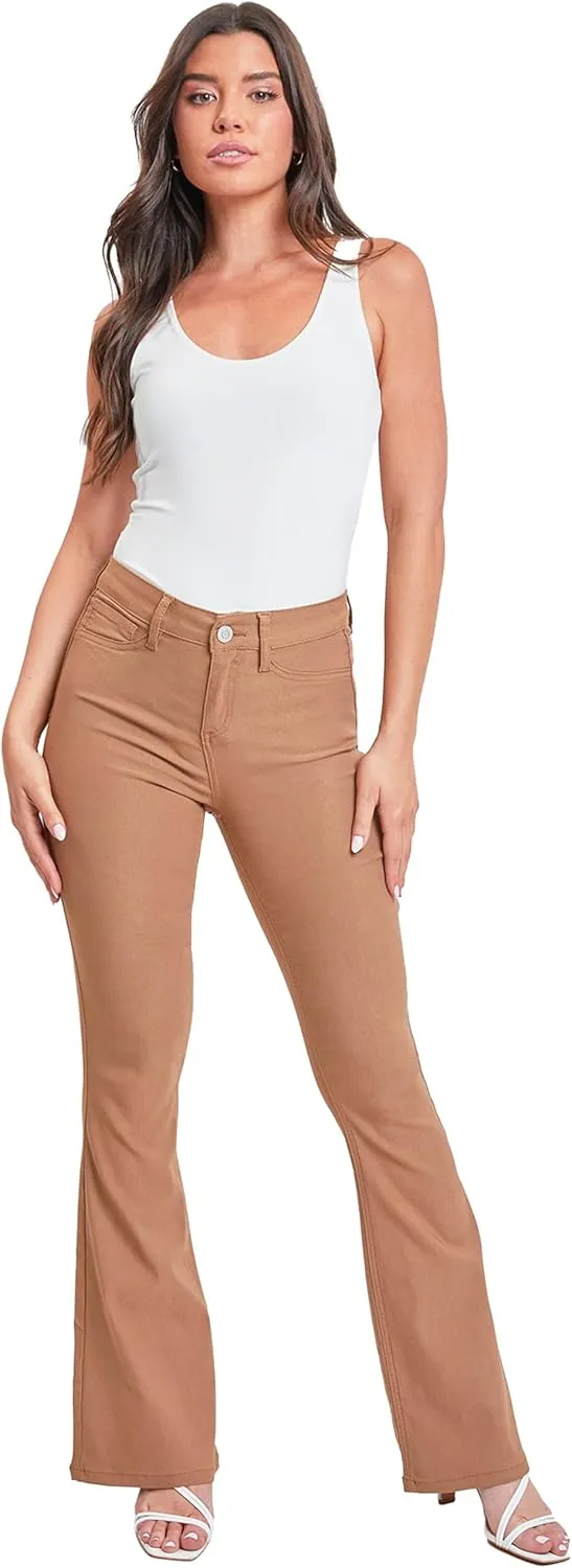 YMI Women's Hyperstretch Forever Color Flare Pants