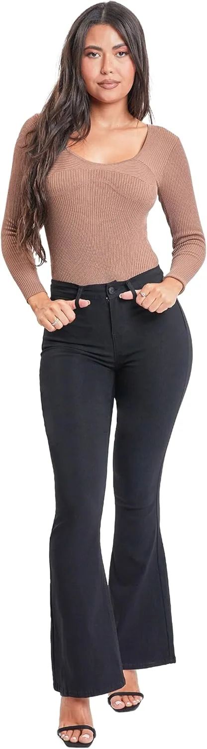 YMI Women's Hyperstretch Forever Color Flare Pants