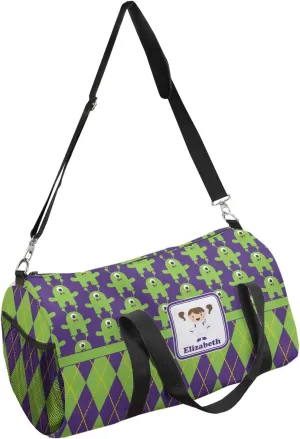 YouCustomizeIt Personalized Astronaut, Aliens & Argyle Duffel Bag