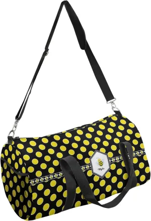 YouCustomizeIt Personalized Bee & Polka Dots Duffel Bag