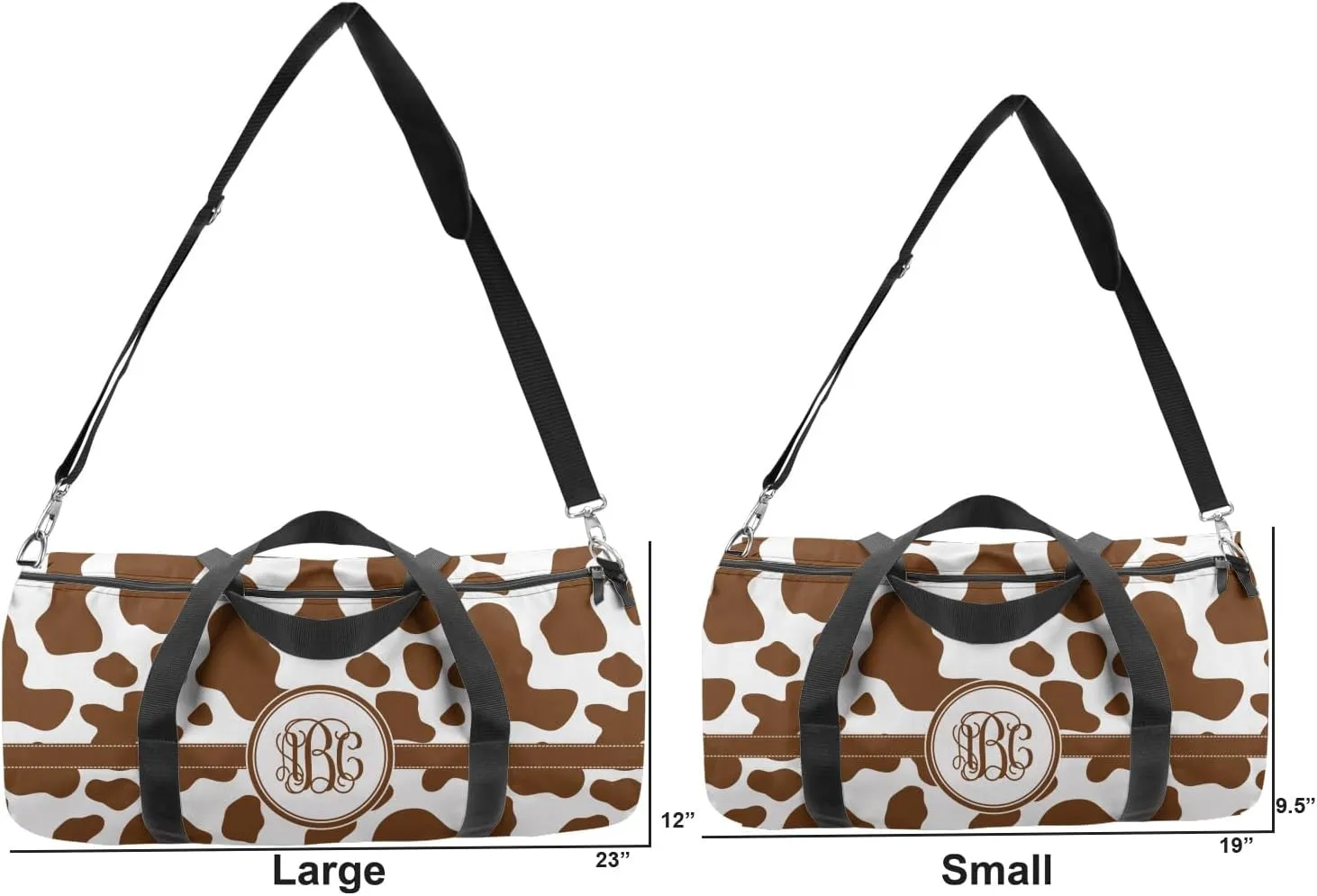 YouCustomizeIt Personalized Cow Print Duffel Bag