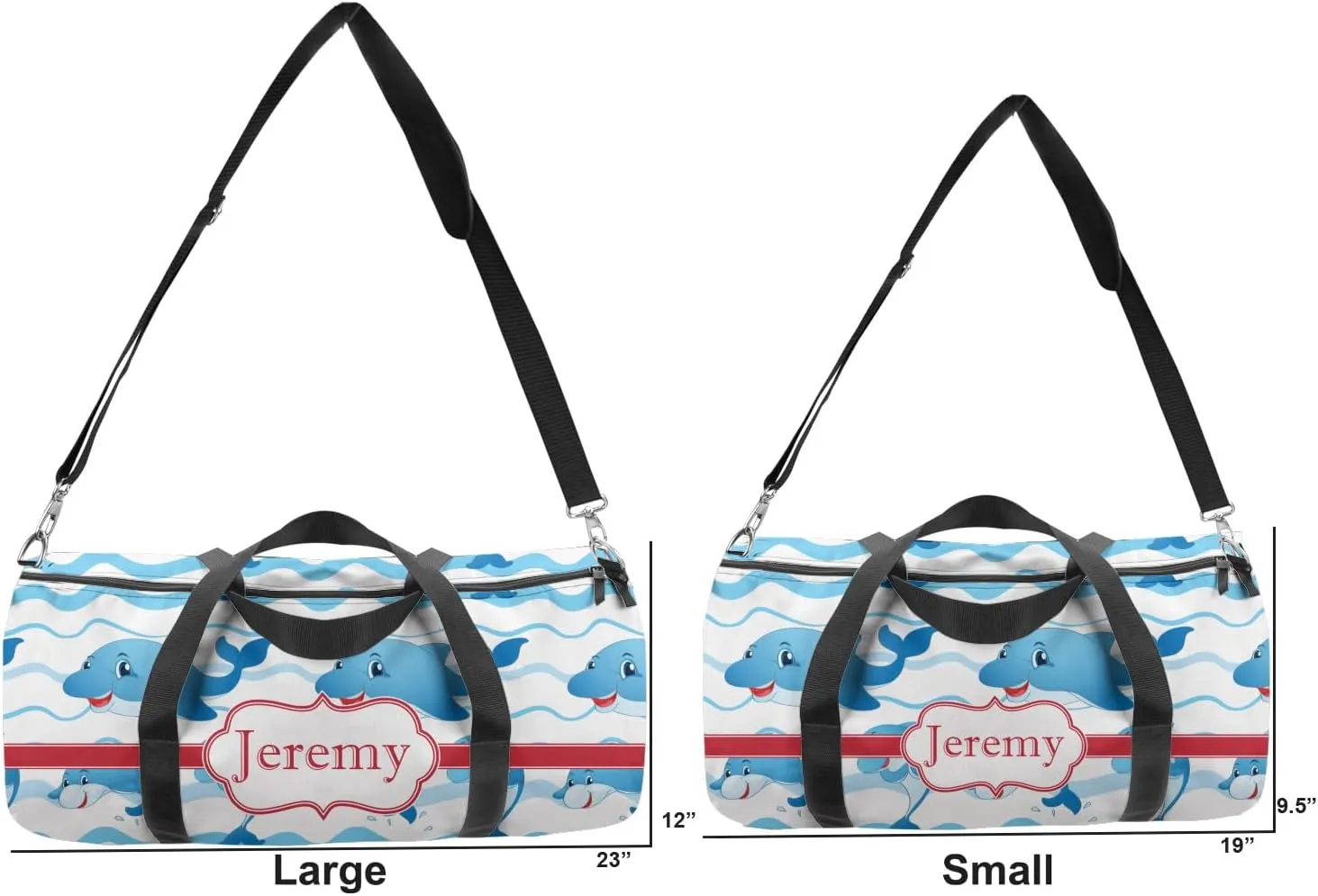 YouCustomizeIt Personalized Dolphins Duffel Bag