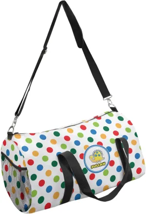 YouCustomizeIt Personalized Dots & Dinosaur Duffel Bag