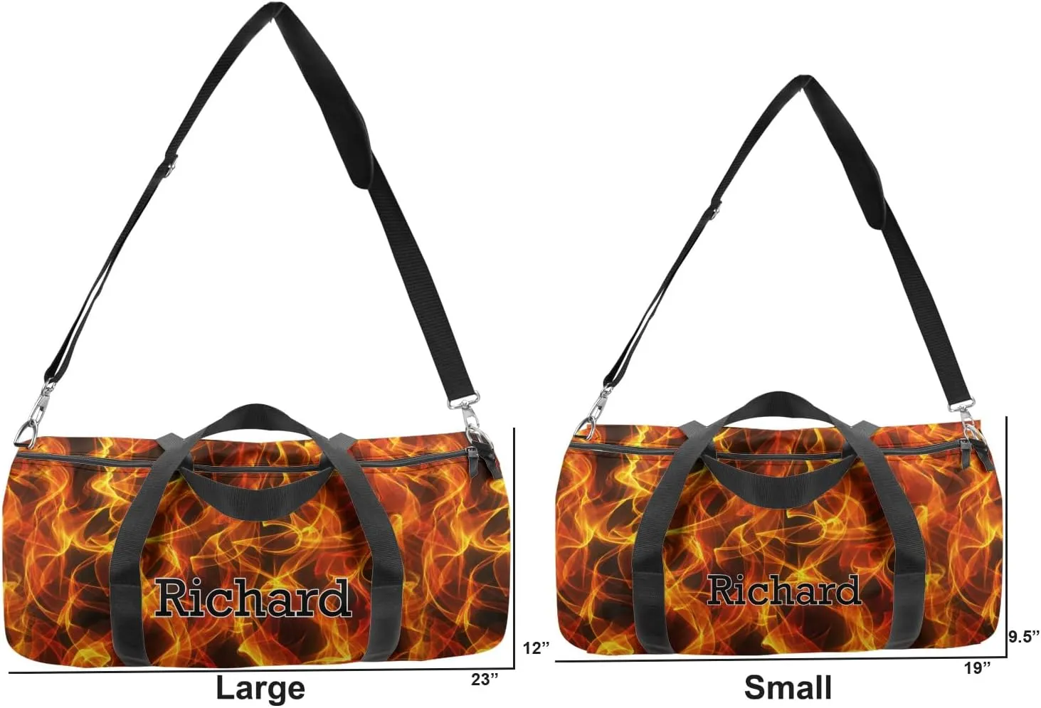 YouCustomizeIt Personalized Fire Duffel Bag