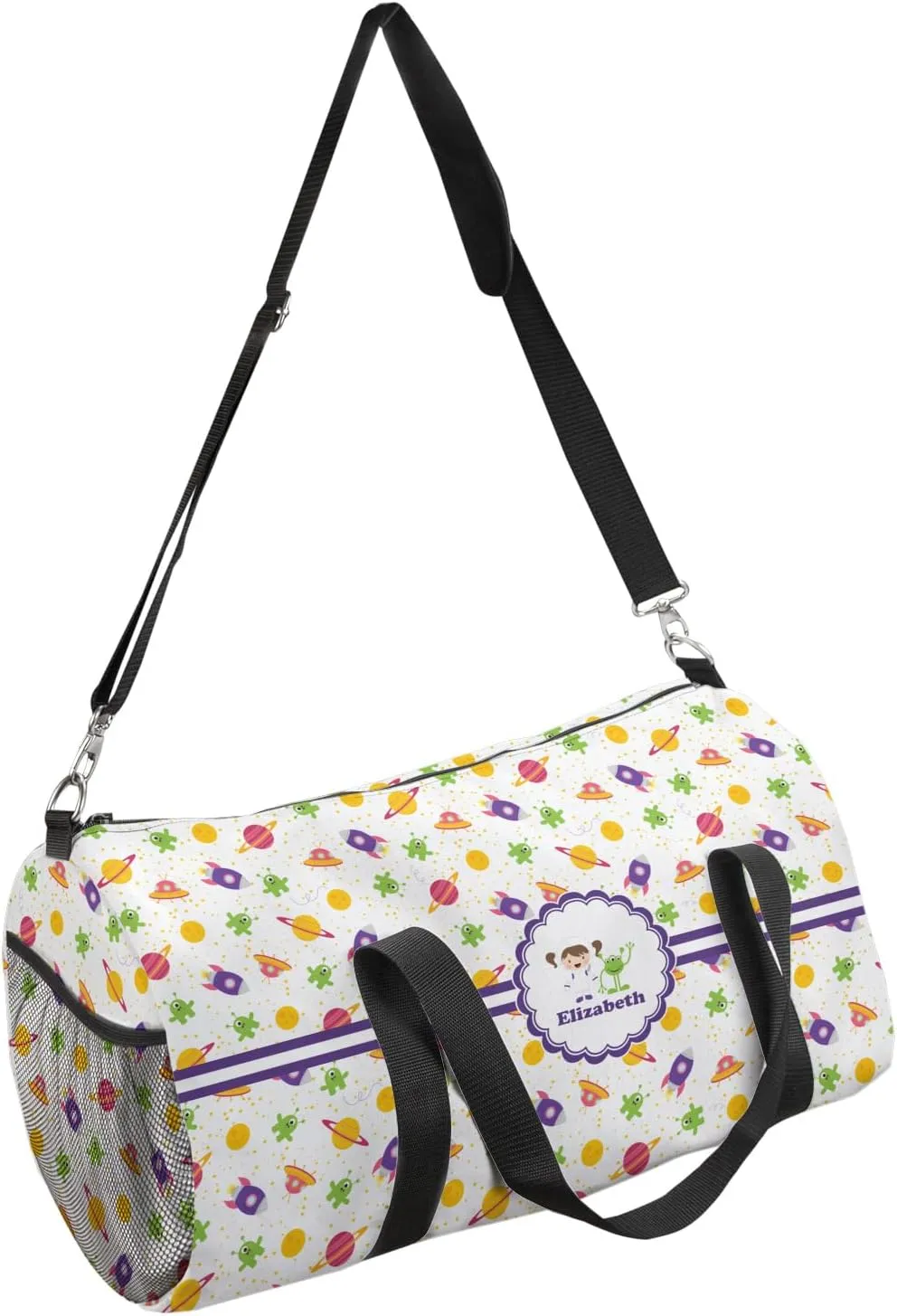 YouCustomizeIt Personalized Girls Space Themed Duffel Bag