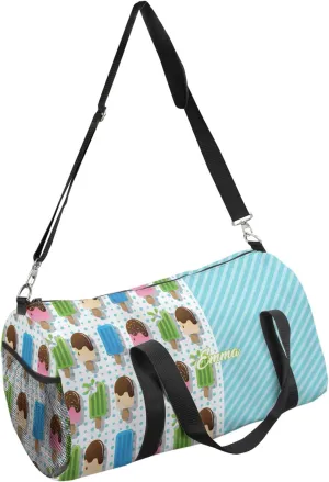 YouCustomizeIt Personalized Popsicles and Polka Dots Duffel Bag