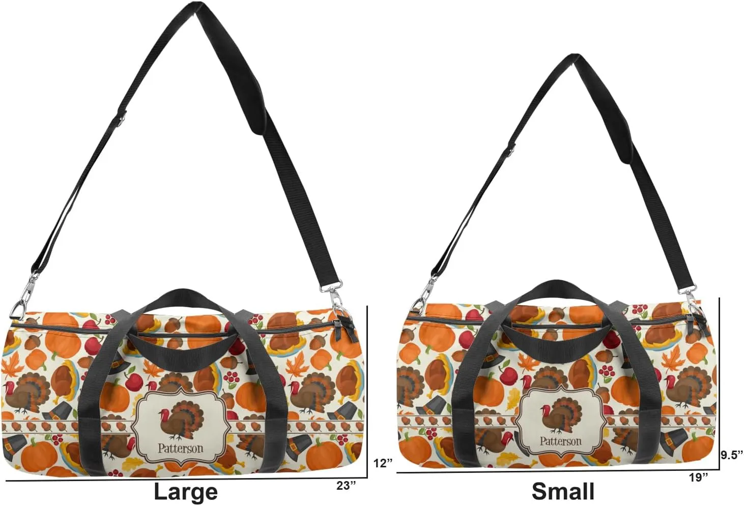 YouCustomizeIt Personalized Traditional Thanksgiving Duffel Bag