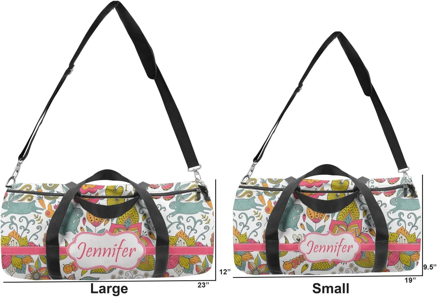 YouCustomizeIt Personalized Wild Garden Duffel Bag