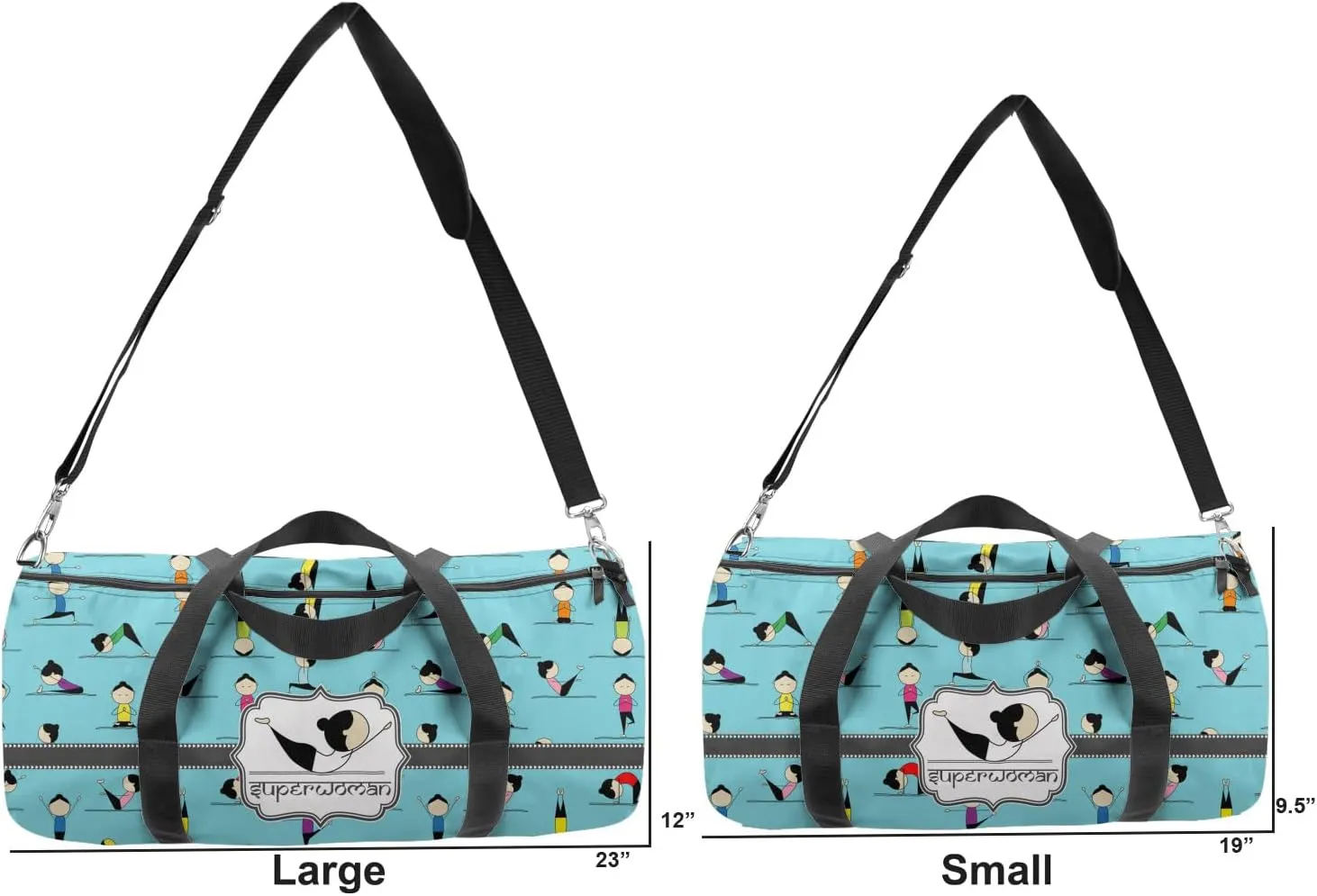 YouCustomizeIt Personalized Yoga Poses Duffel Bag