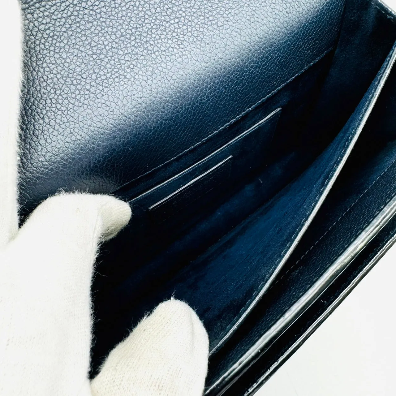 YSL Shoulder Bag Leather Navy Sunset Medium