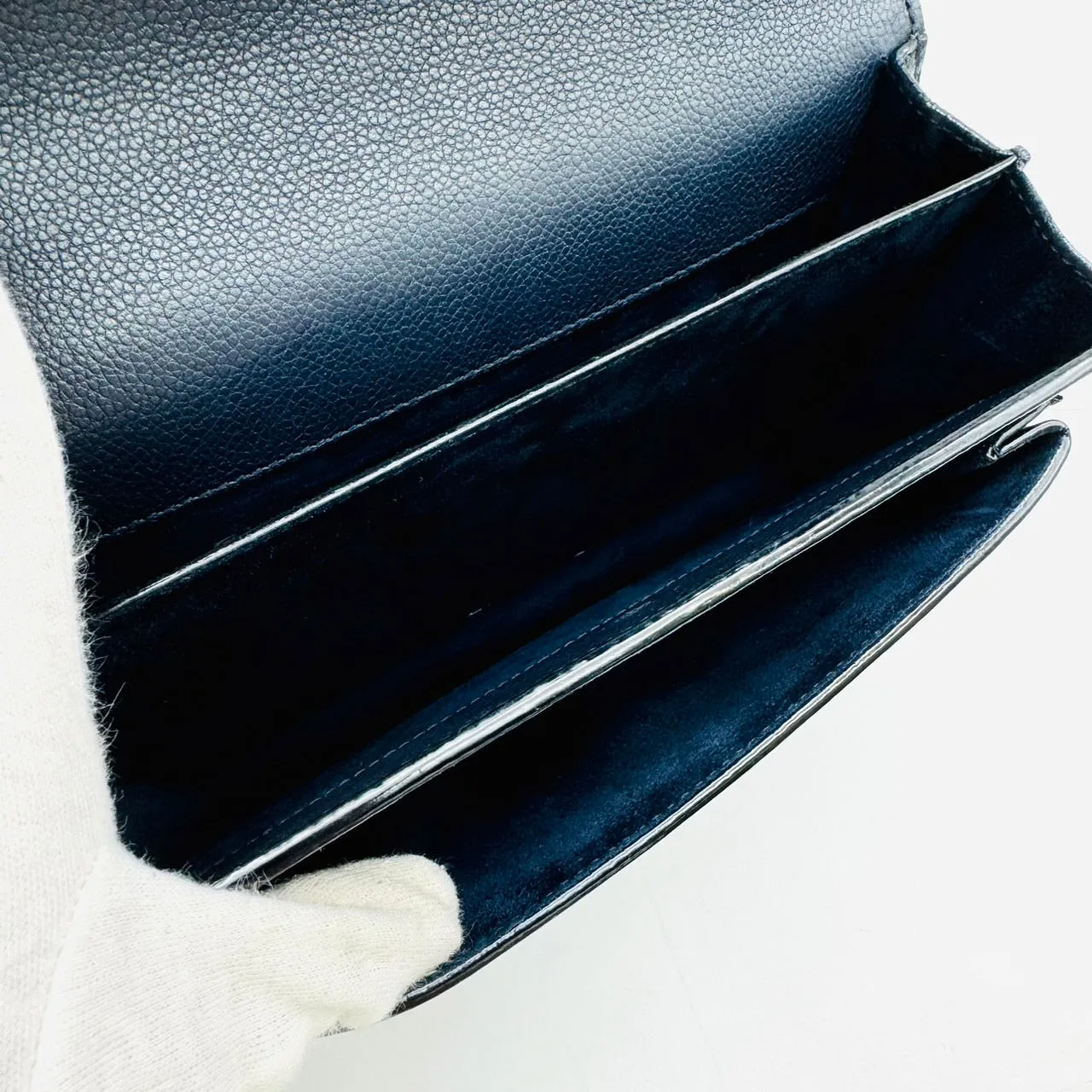 YSL Shoulder Bag Leather Navy Sunset Medium