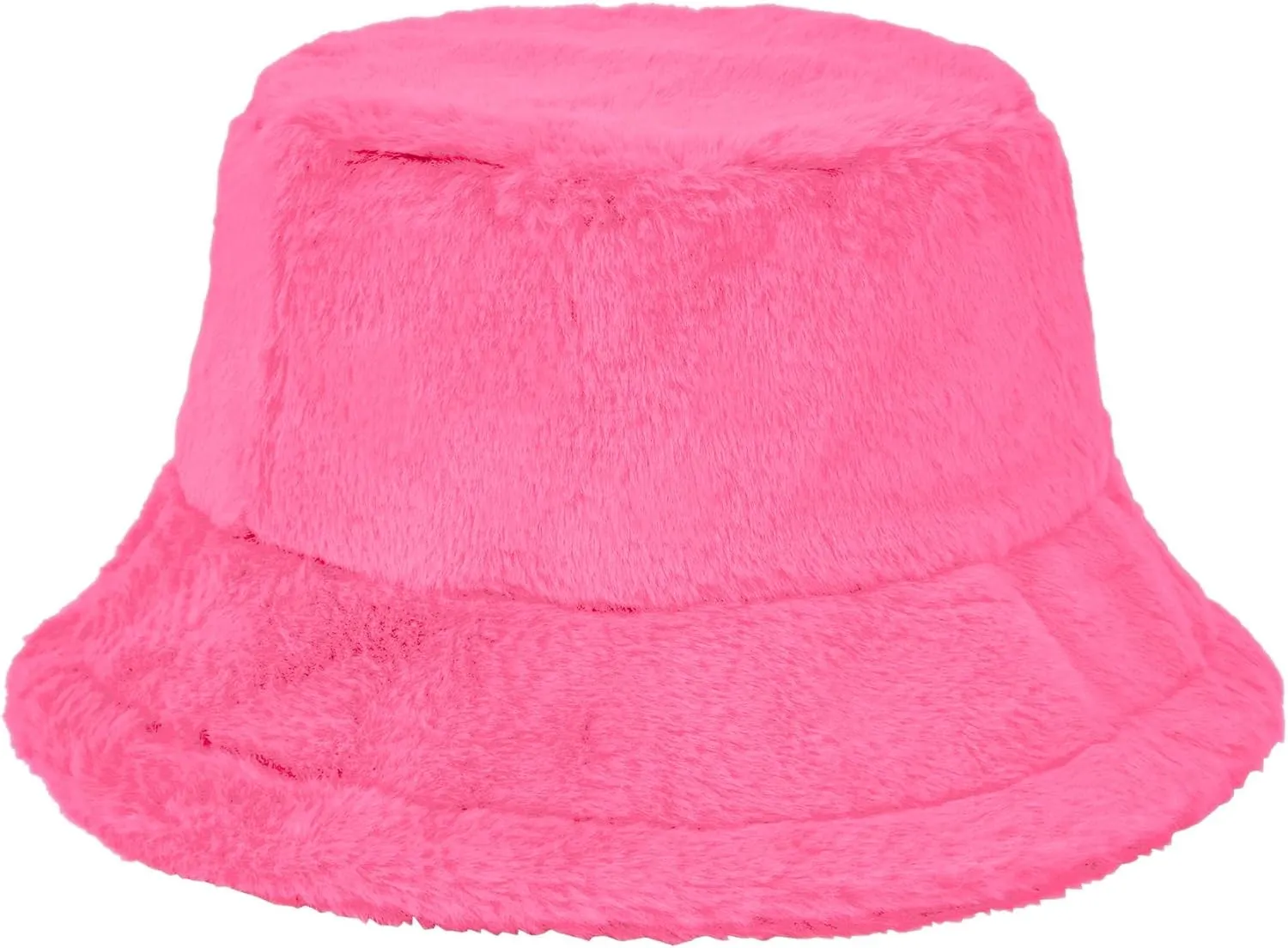 Zando Fuzzy Winter Warm Faux Fur Bucket Hat - Cute Soft Fluffy Rave Fisherman Cap