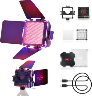 ZHIYUN FIVERAY M20C Combo 20W RGB LED Video Light - Portable Camera Light with HSI Mode, 2500K-10000K Bi-Color, 16 Light Effects, TLCI 96 , Magnetic Mount & App Control, USB-C PD for Filmmaking